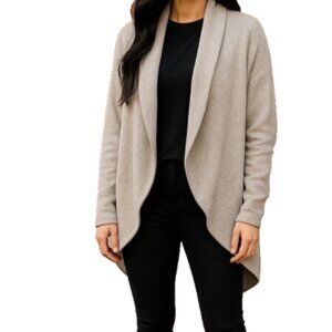 Sugar & Bruno Women’s Open Cardigan Medium Gray Hi-Lo Batwing Long NWT